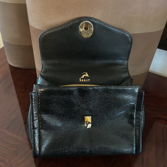 Koret *VINTAGE* Genuine Calf Skin Leather Handbag Purse - Picture 8 of 16